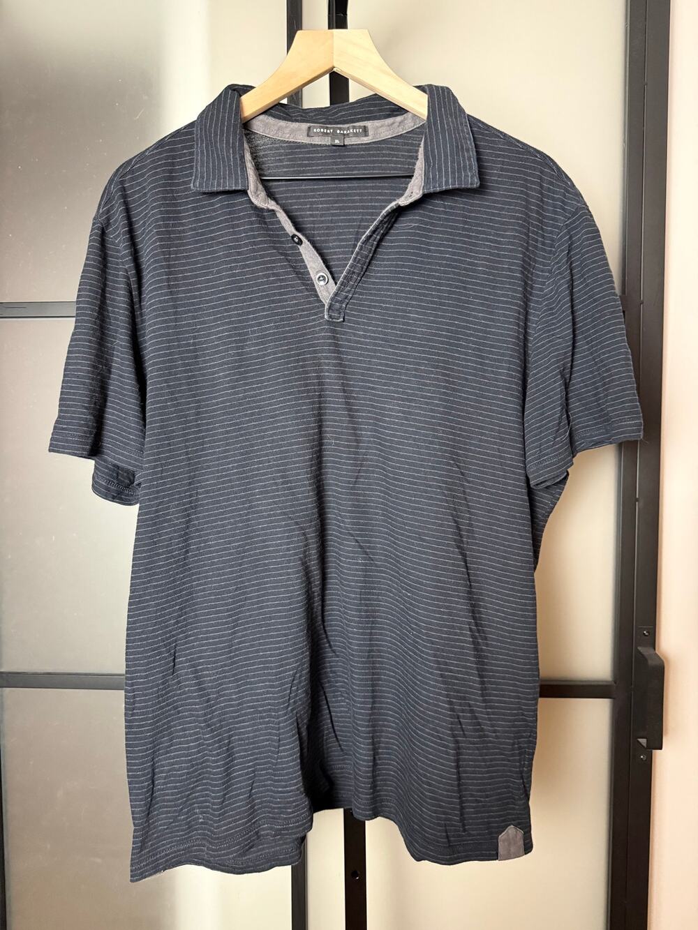 Robert Barakett Oakwood Striped Short Sleeve Polo Size XL